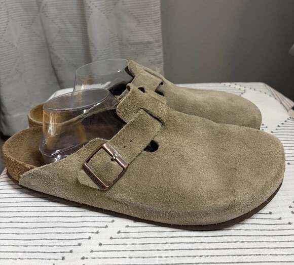 Birkenstock Boston Mushroom Suede Men\'s Slip-On Sandals Buckle Arch Support EU47 main image 4